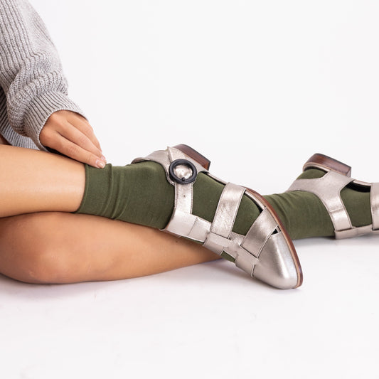 Eloah Silver Fisherman Sandals