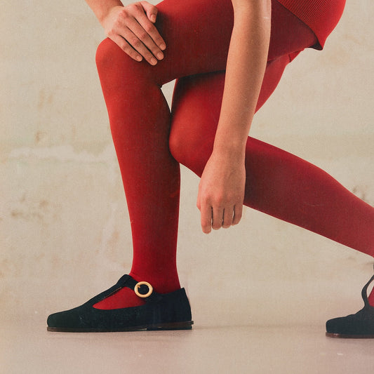 Claire Black Suede Mary-Jane Flats