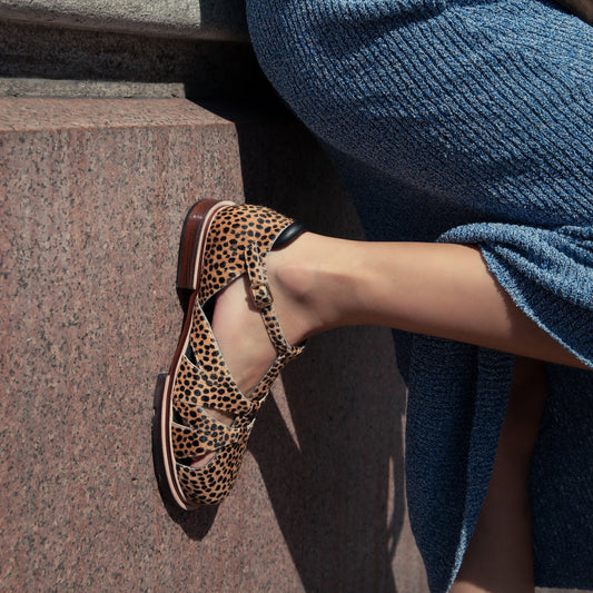 Maite Animal Print Fisherman Sandals