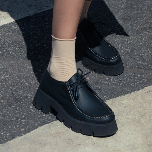 Naomi Black Chunky Loafer