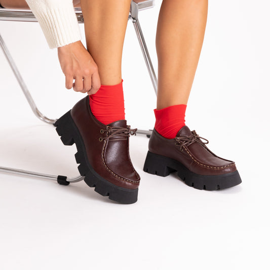 Naomi Coffee Brown Chunky Loafer