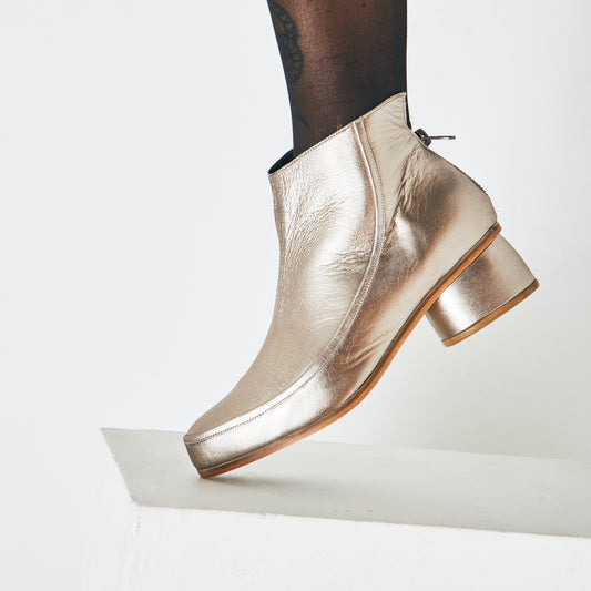 Aphrodite Silver Ankle Boots