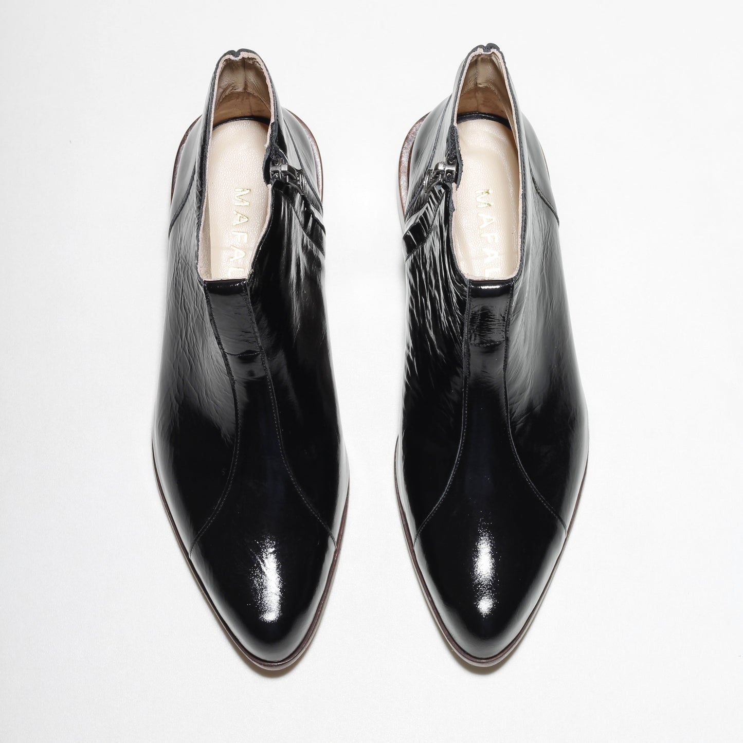 Bianca Black Patent Leather Boots