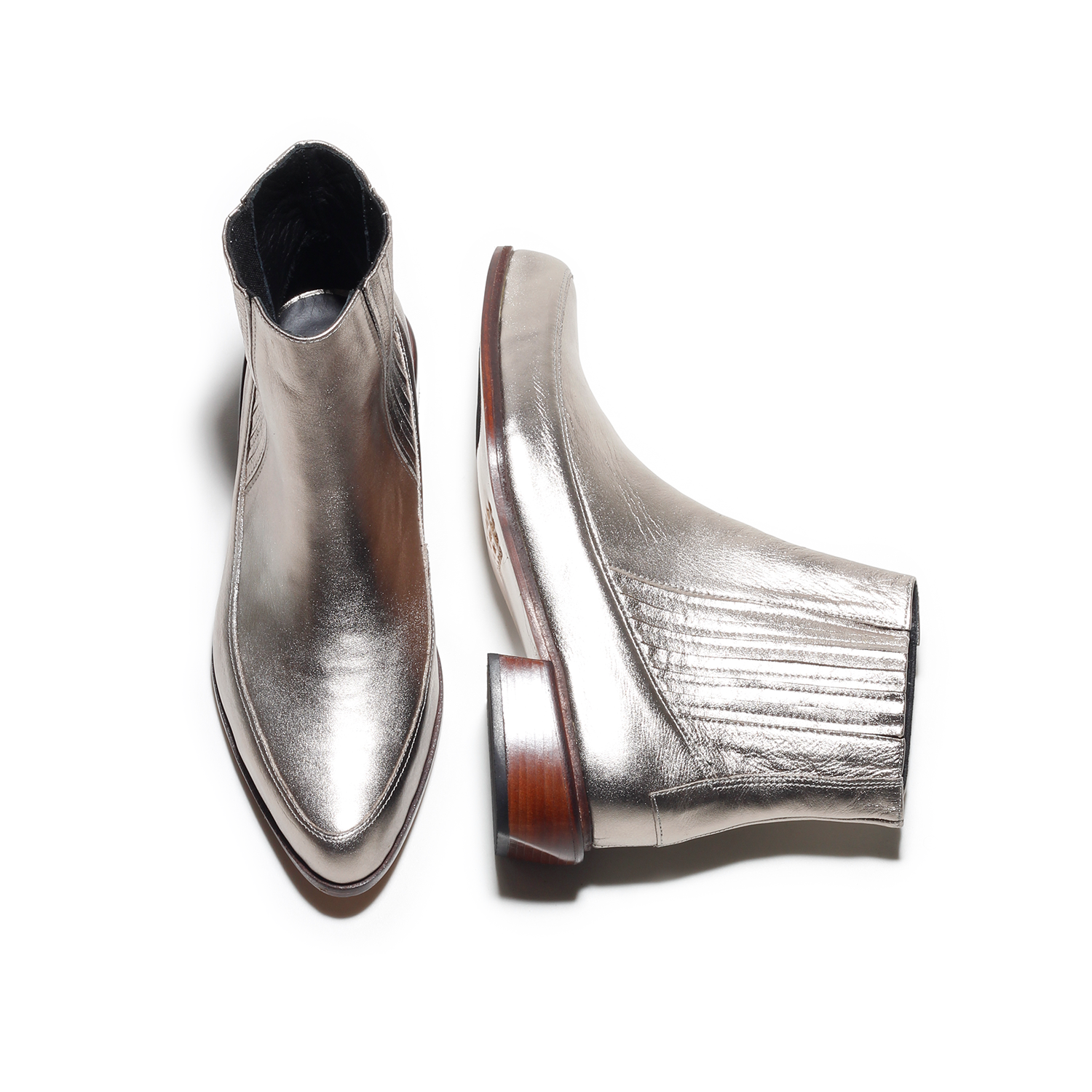 Cordelia Silver Ankle Boots Mafalda