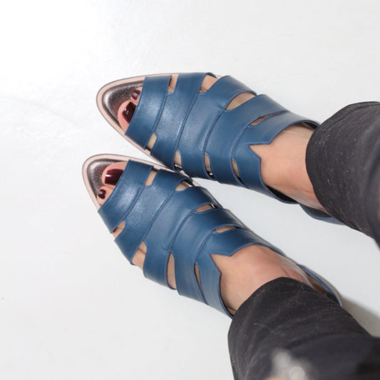 Gisele Navy Blue Sandals