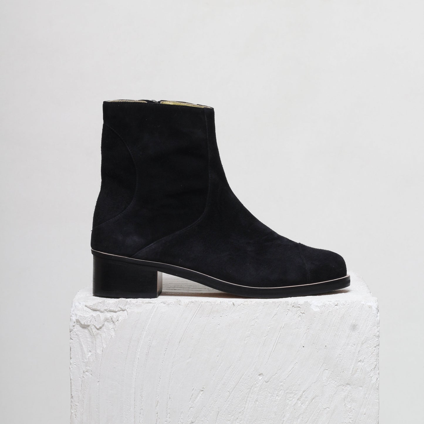 Ines Black Suede Ankle Boots