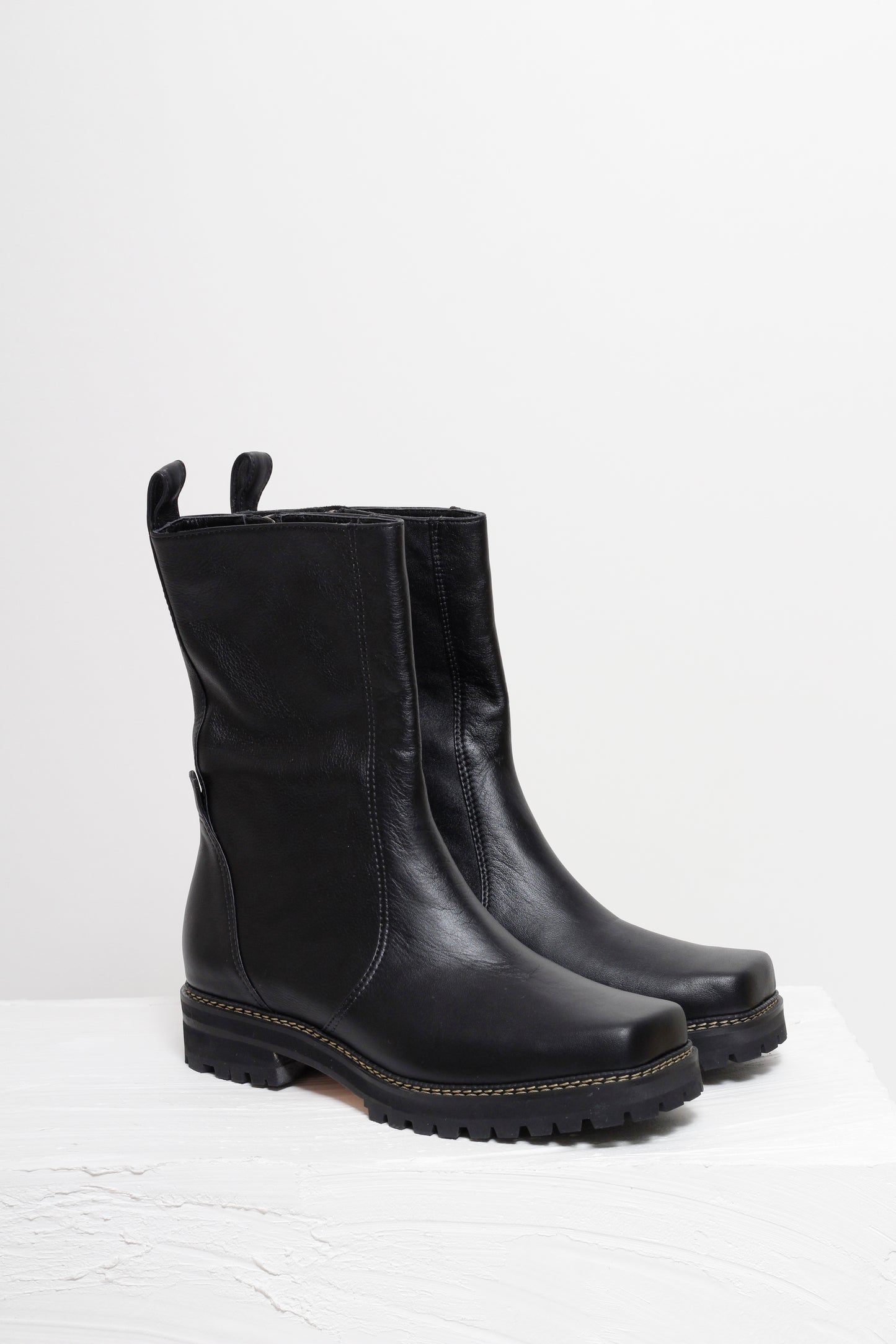 Isis Mid Calf Black Boots