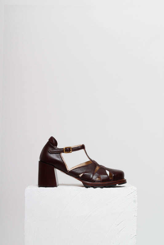 Maite Coffee Brown Heeled Sandals