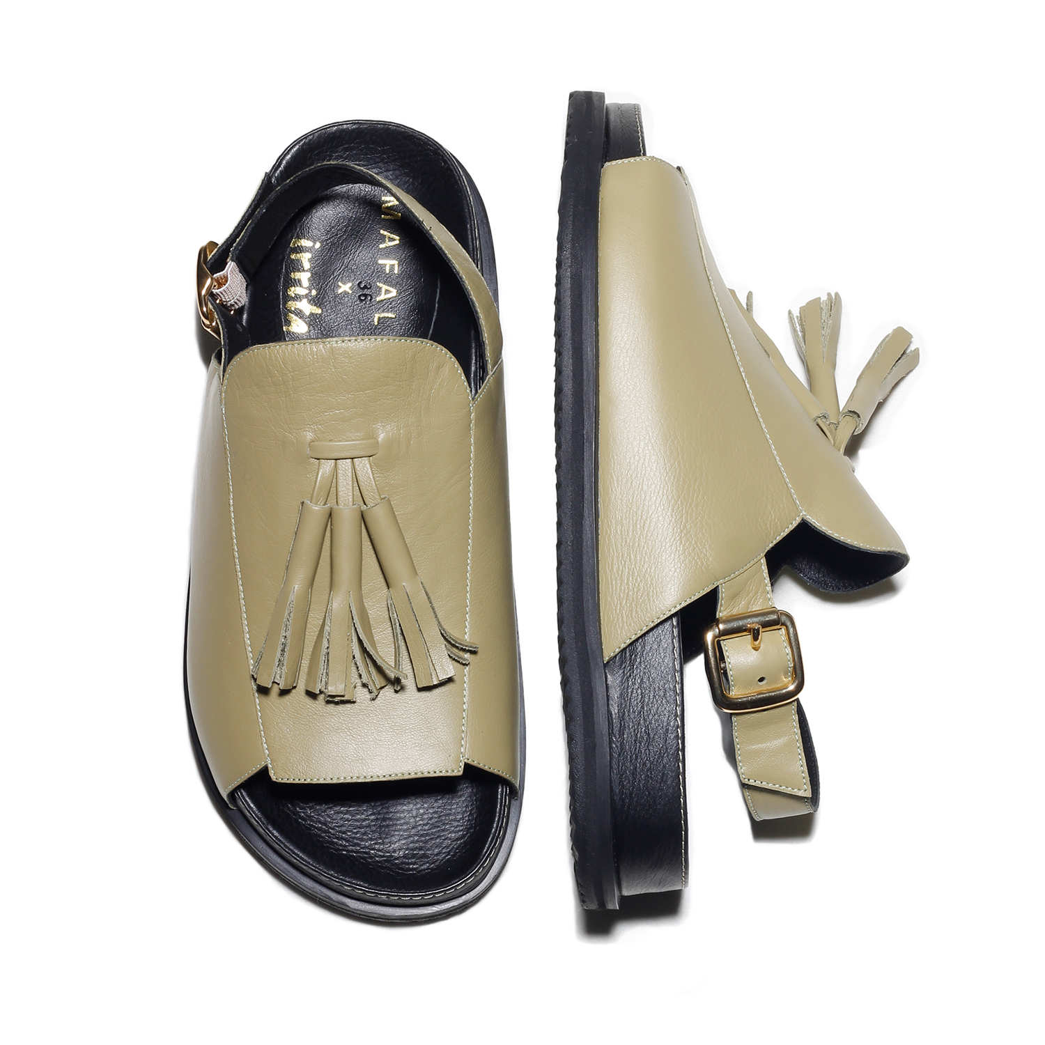 Chunky Olive Sandals Chunky Sandals – CHUPPS main image 2