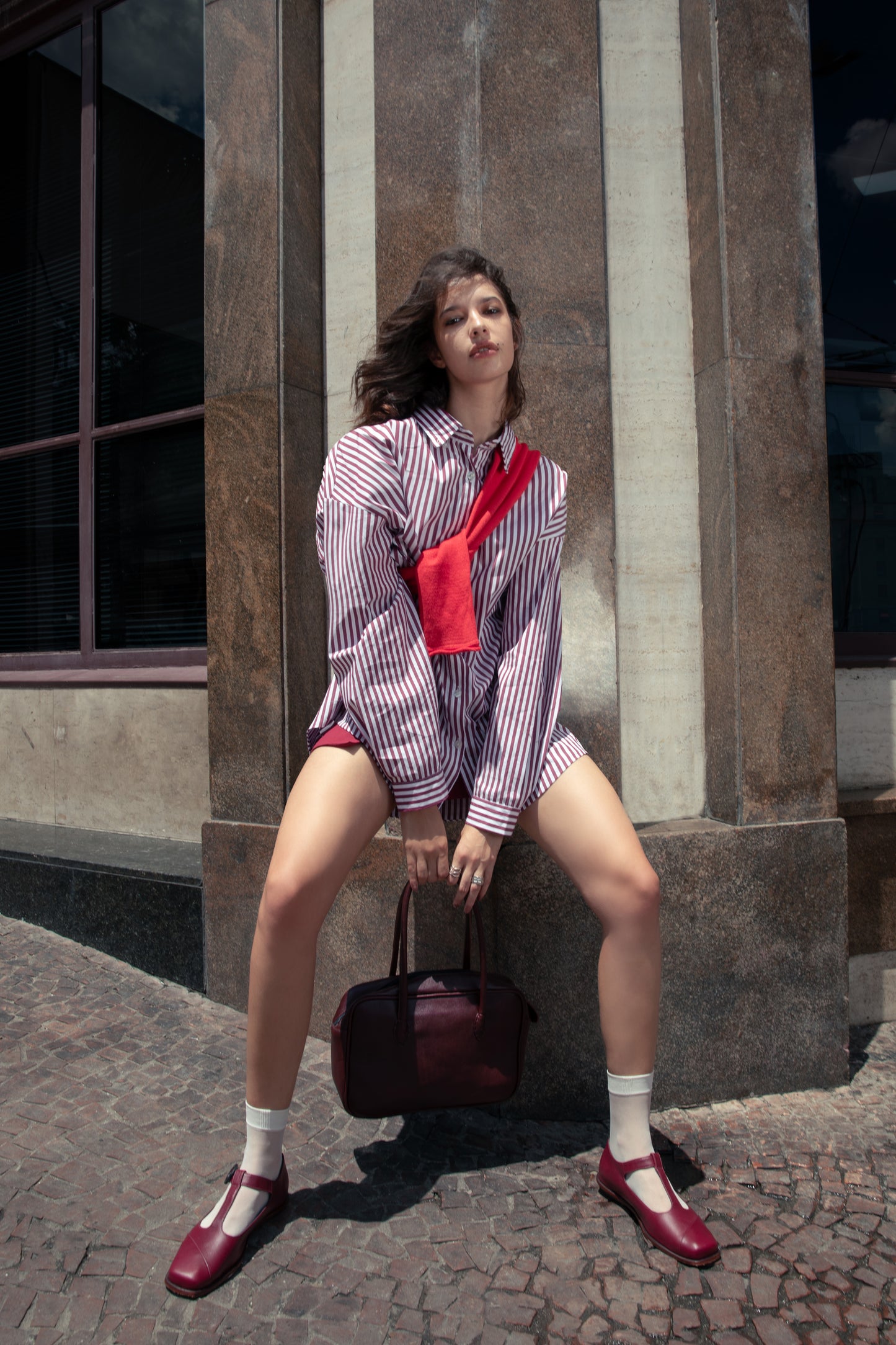 Claire Wine Mary-Jane Flats