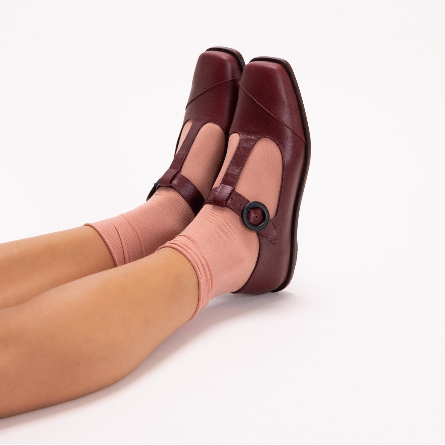 Claire Wine Mary-Jane Flats
