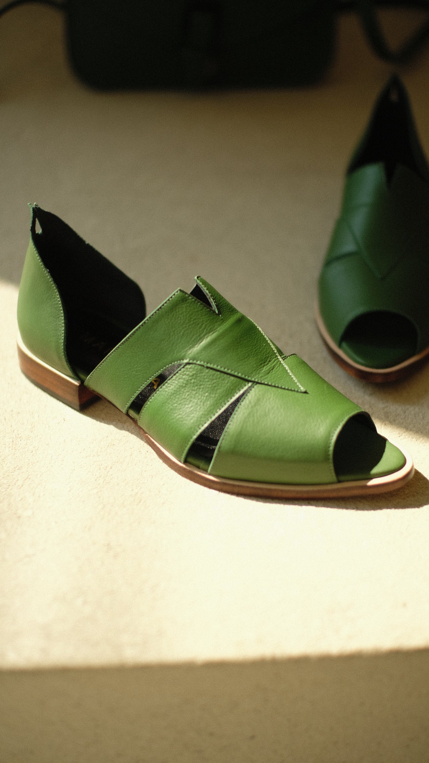 Agatha Green Sandals