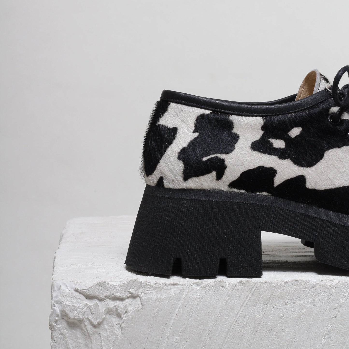 Naomi Cow Print Chunky Loafer