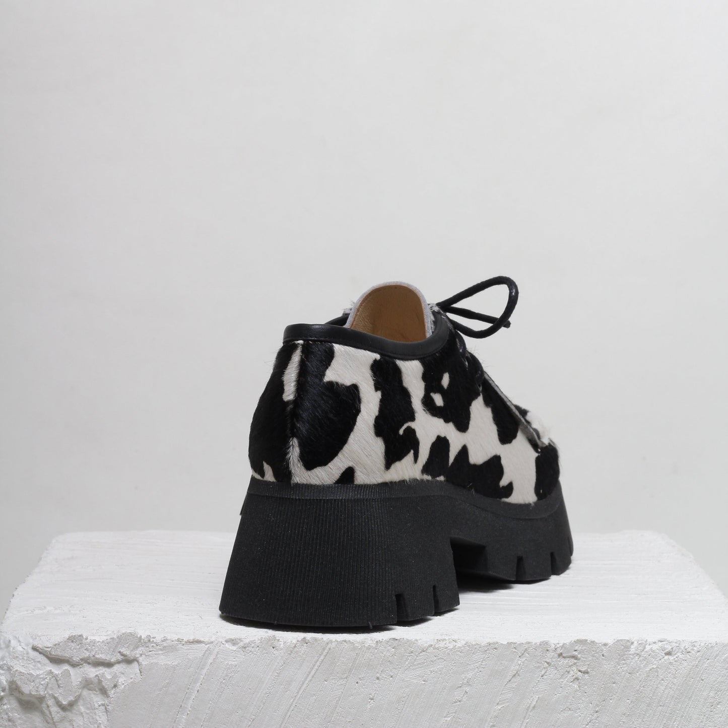 Naomi Cow Print Chunky Loafer