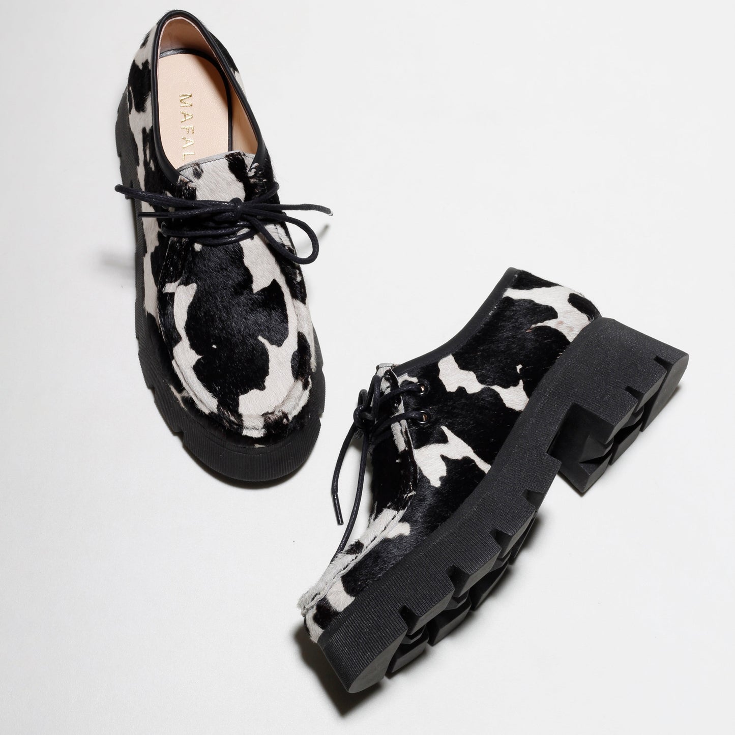 Naomi Cow Print Chunky Loafer