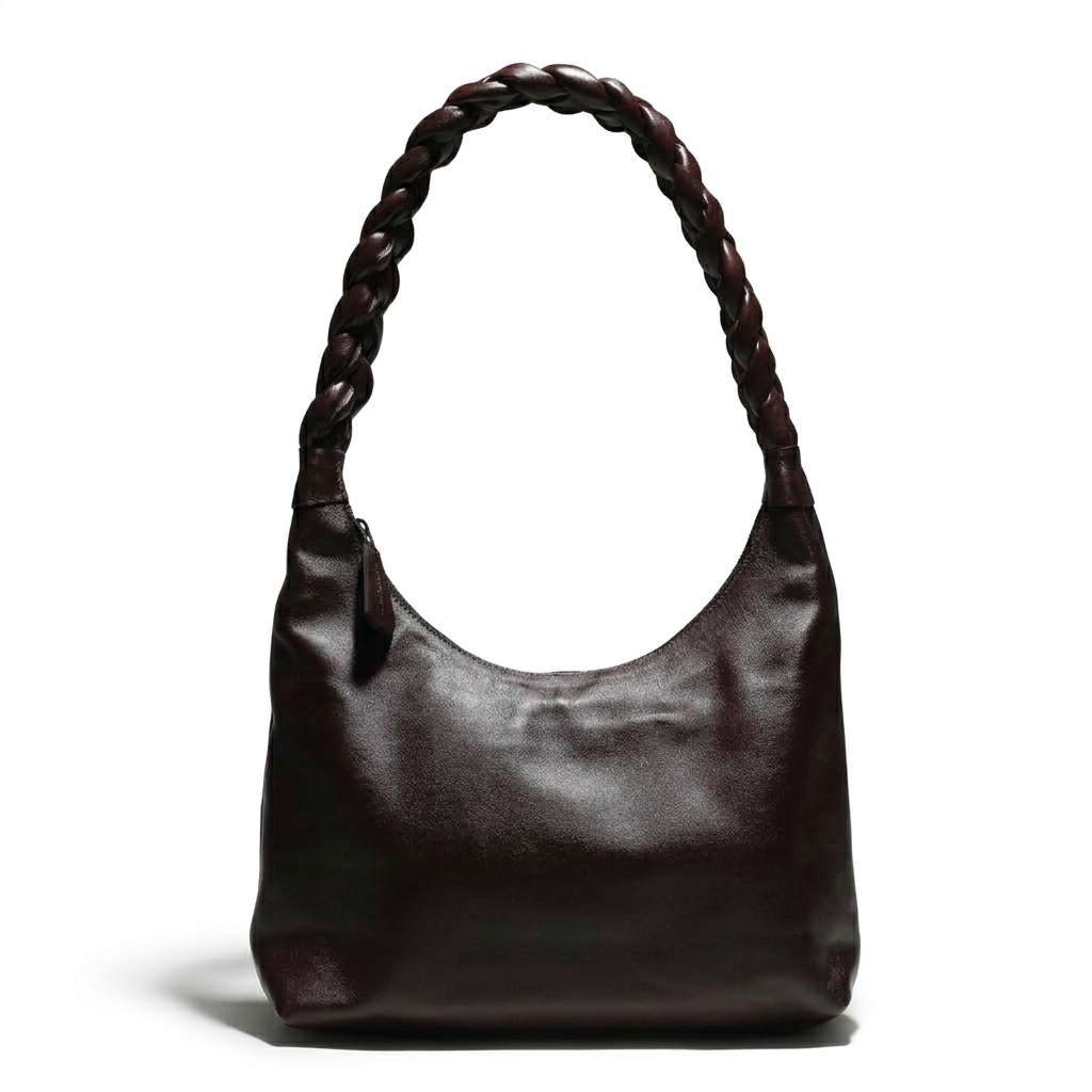 Ara Coffee Braided Bag Handmade Leather Bag