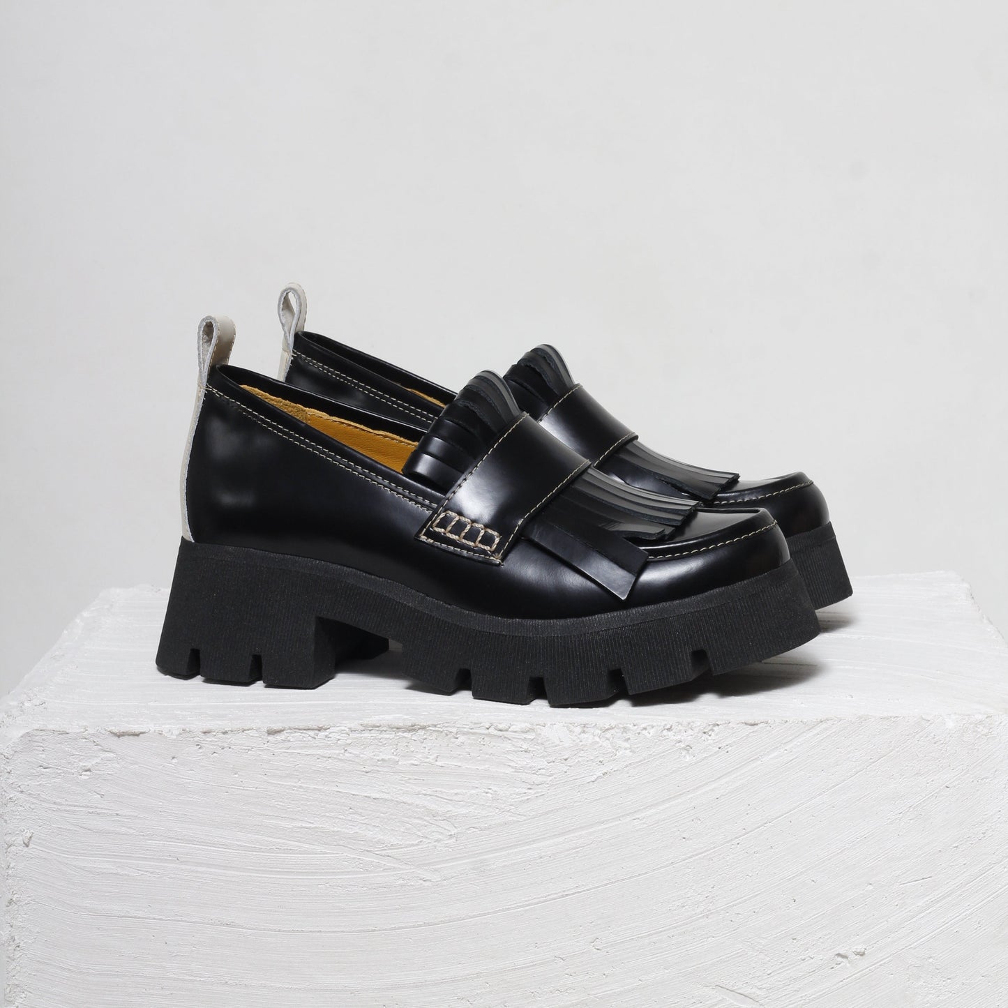 Joanna Black Chunky Loafer