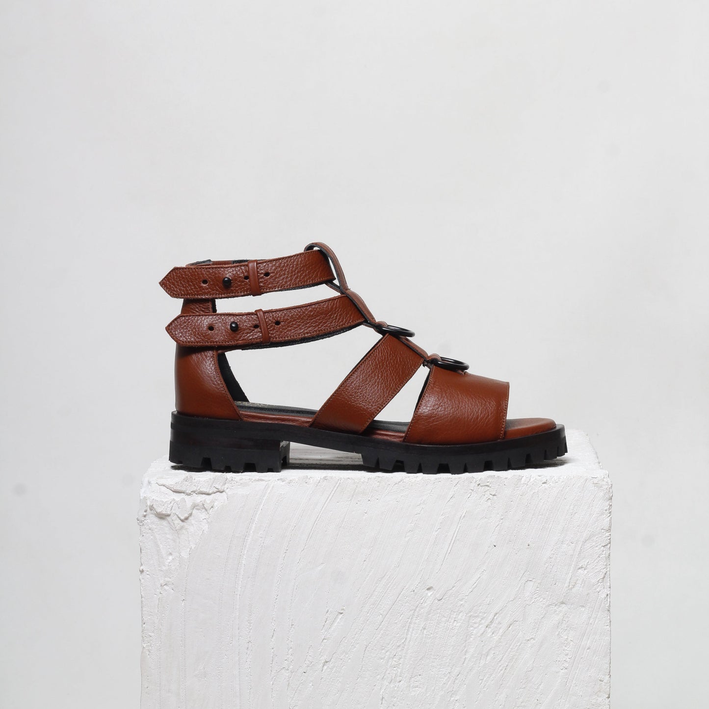 Pietra Havana Brown Flat Sandals