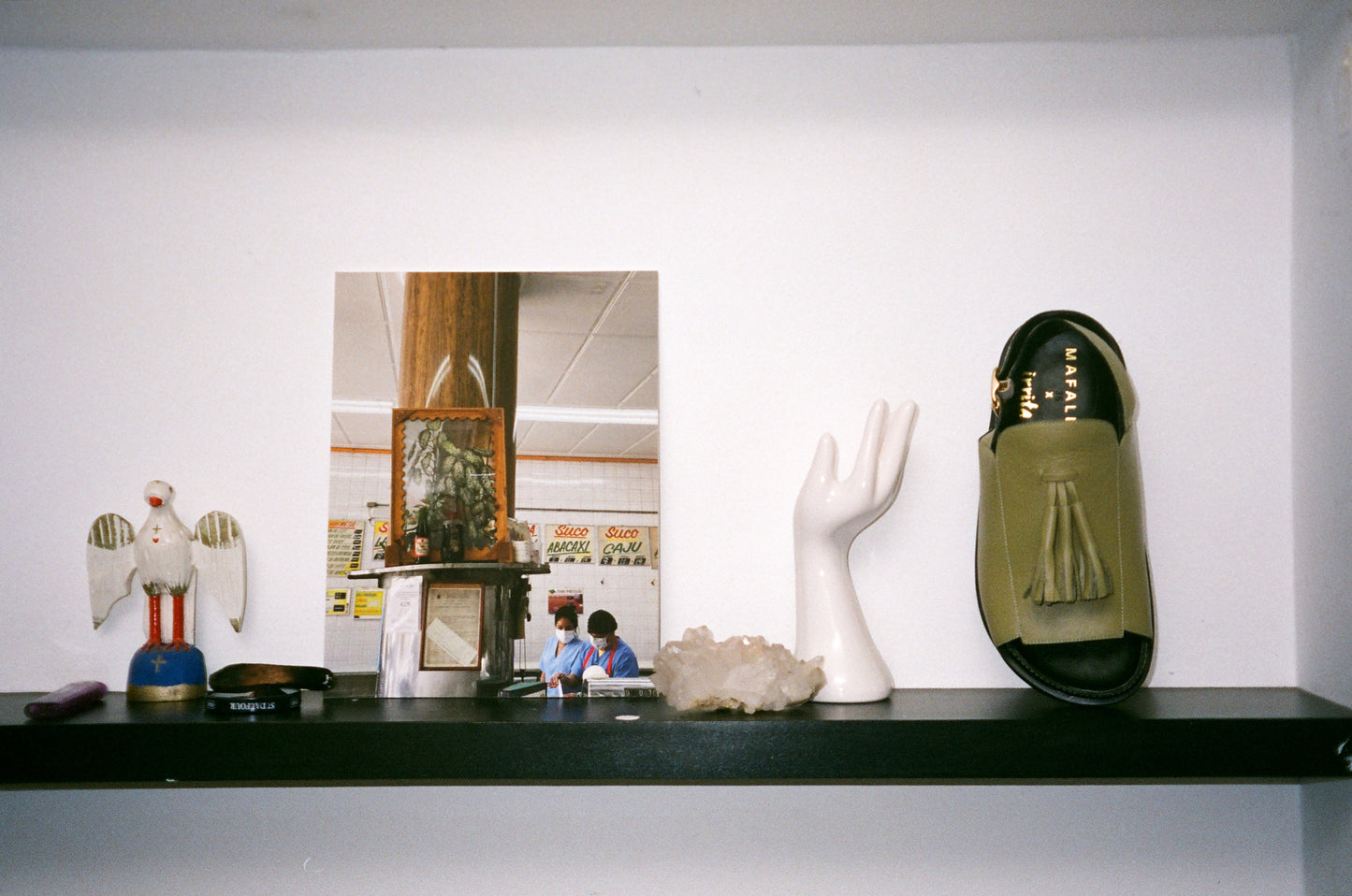 Rita Olive Green Tassel Chunky Sandals