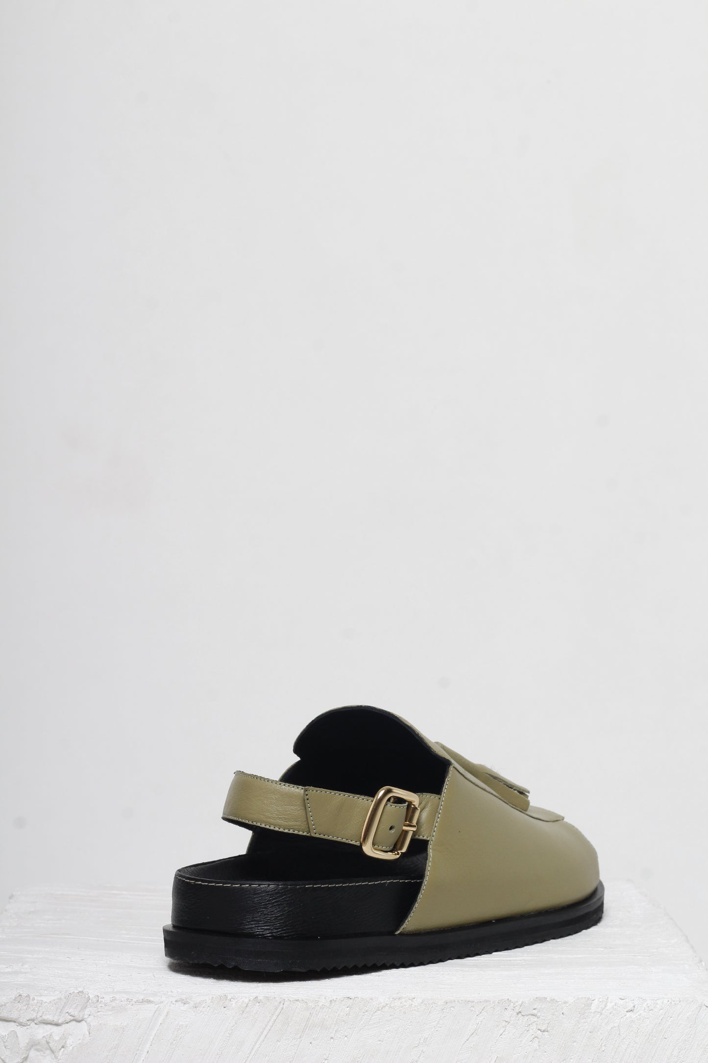 Rita Olive Green Tassel Chunky Sandals