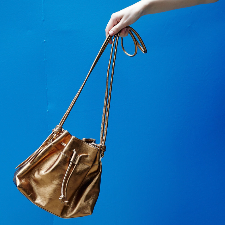 Noa Gold Drawstring Bag