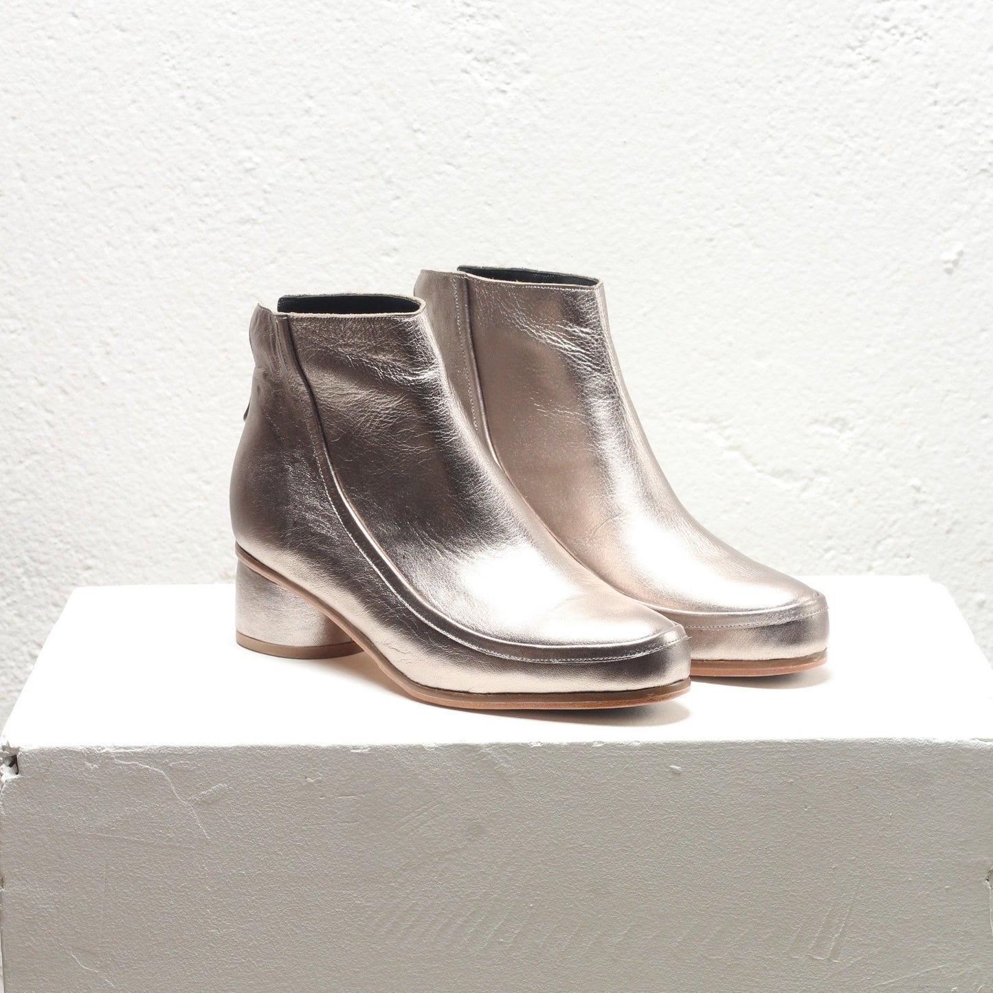Aphrodite Silver Ankle Boots