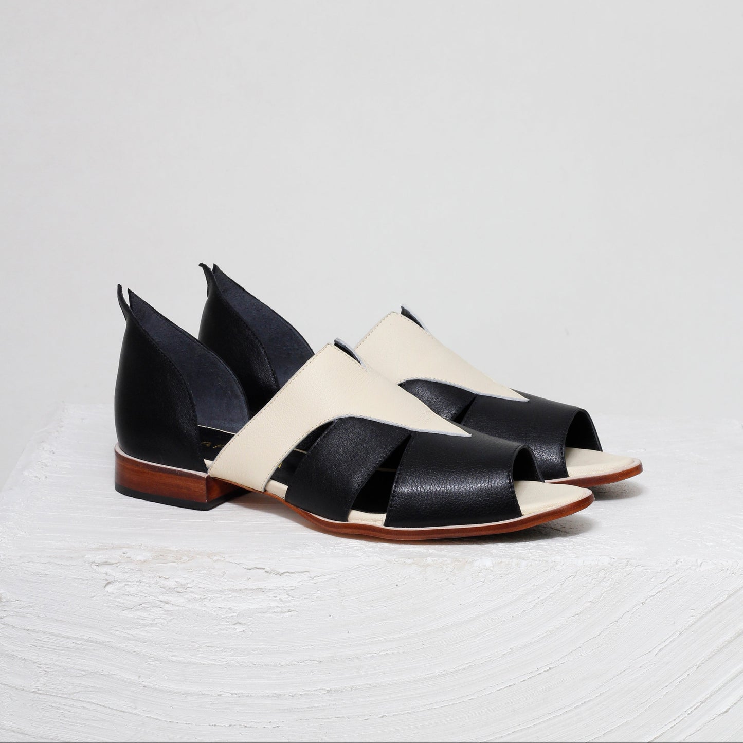 Agatha Two-Tone Peep-Toe Sandals