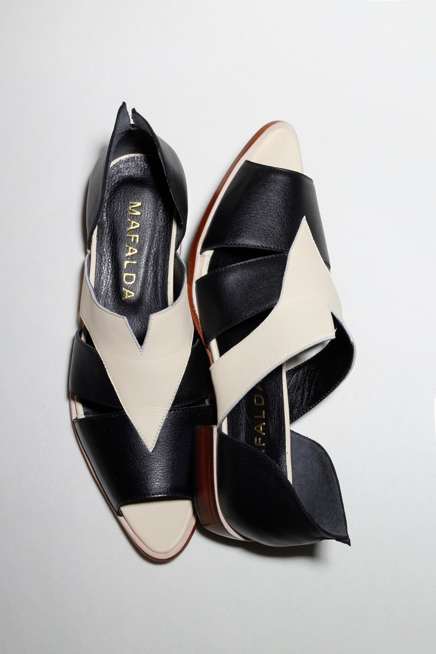 Agatha Two-Tone Peep-Toe Sandals