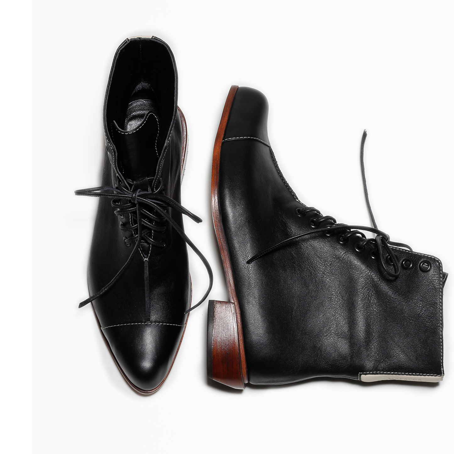 Amelie Black Pointy Toe Ankle Boots