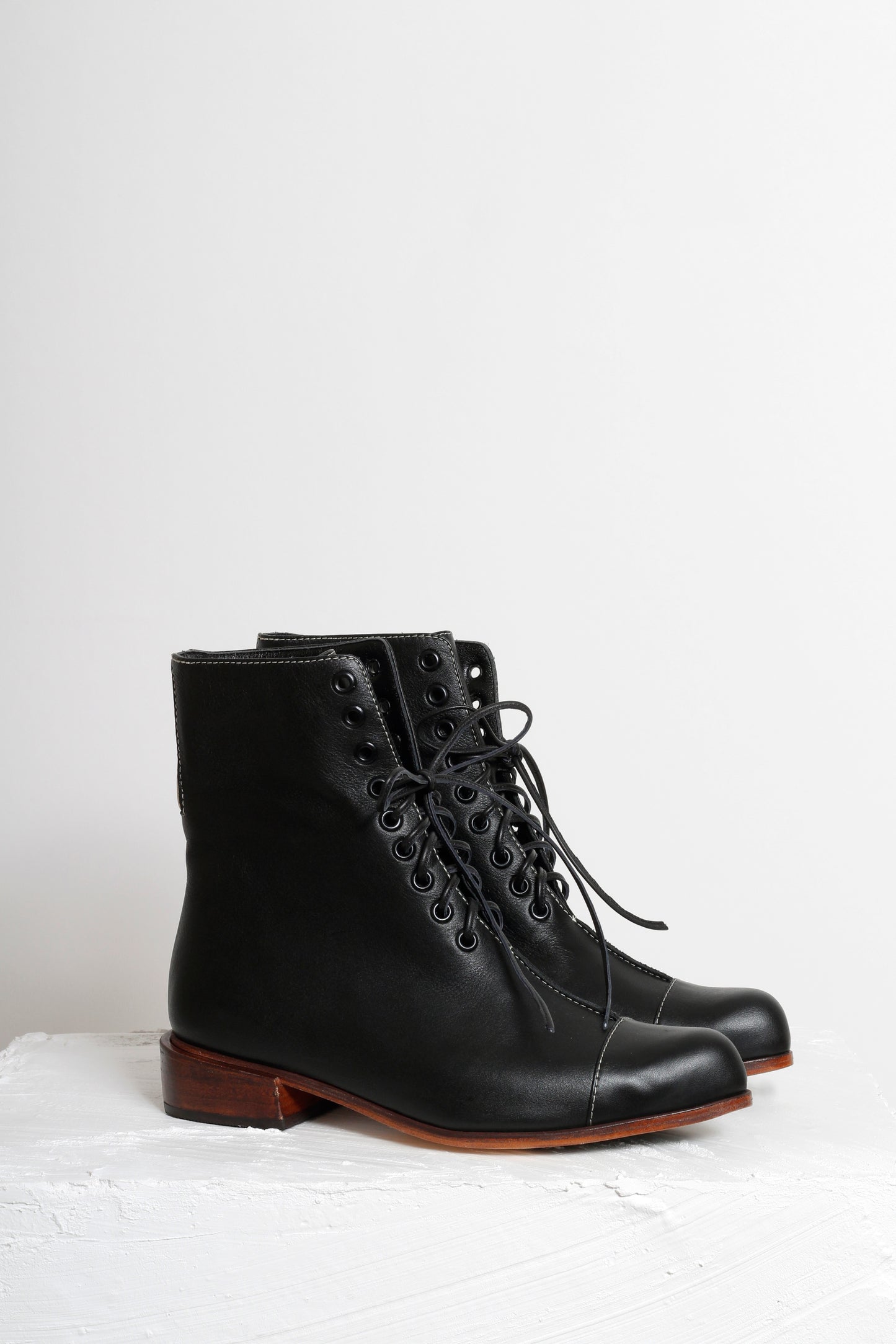 Amelie Black Pointy Toe Ankle Boots