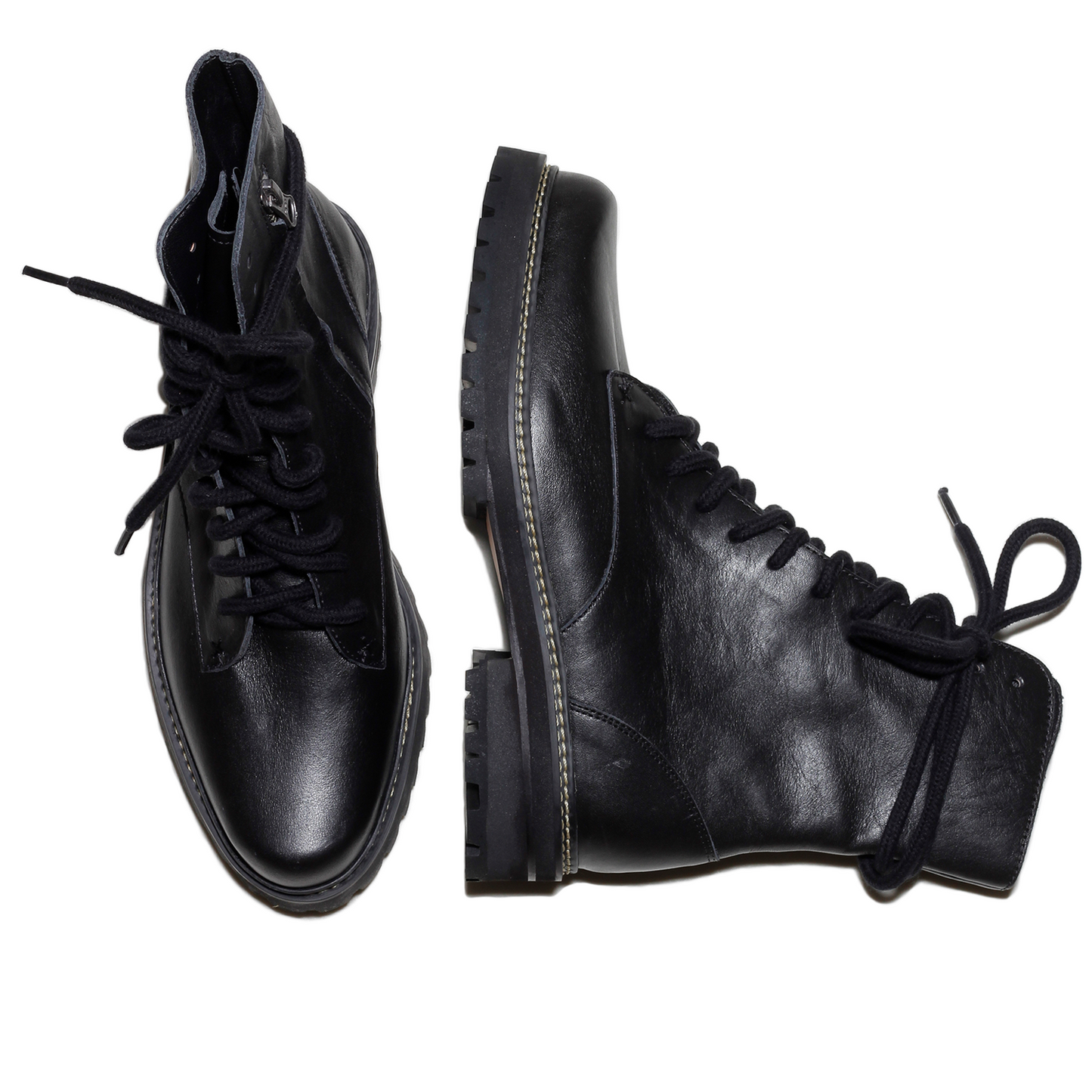 Angelina Black Combat Boots