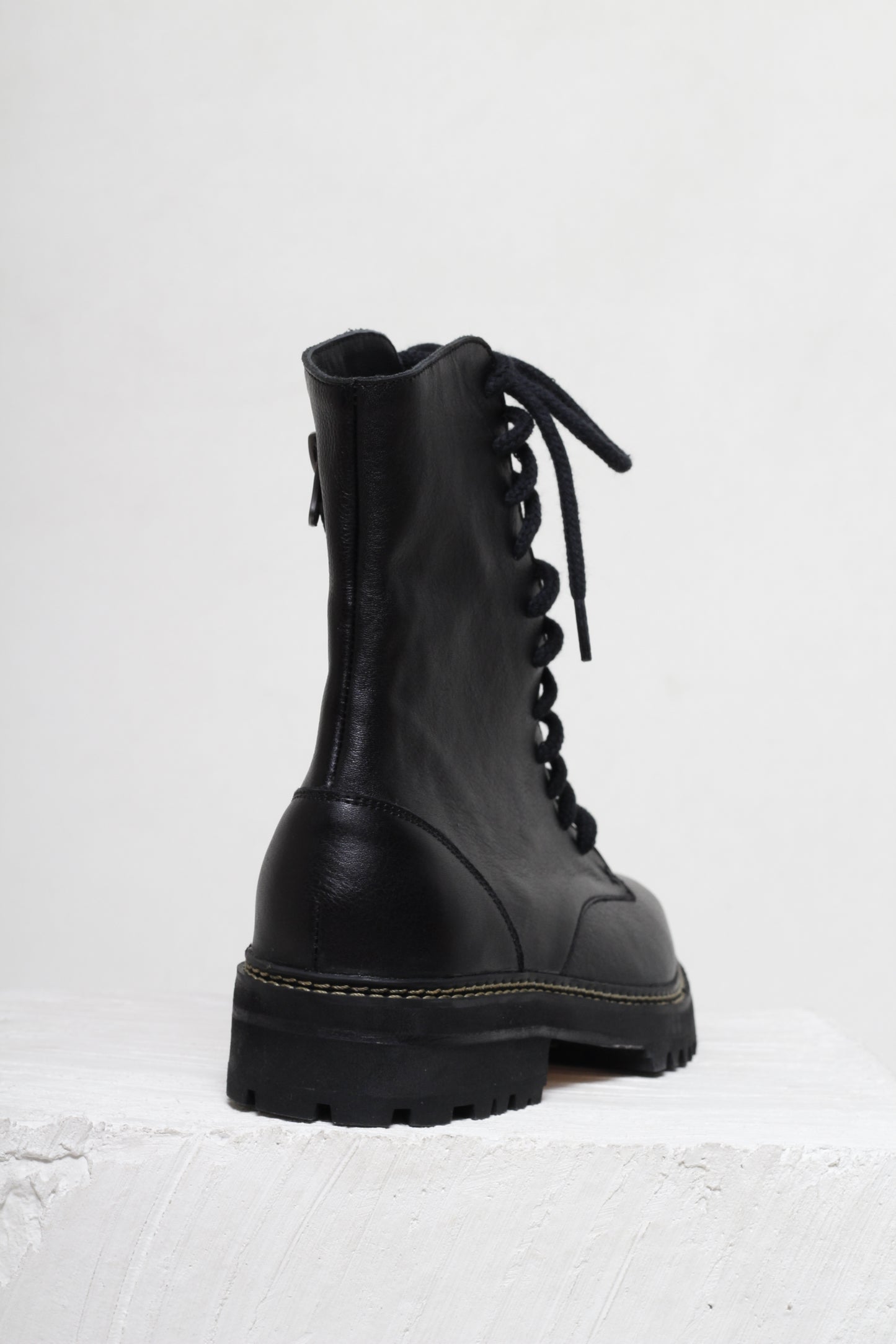 Angelina Black Combat Boots