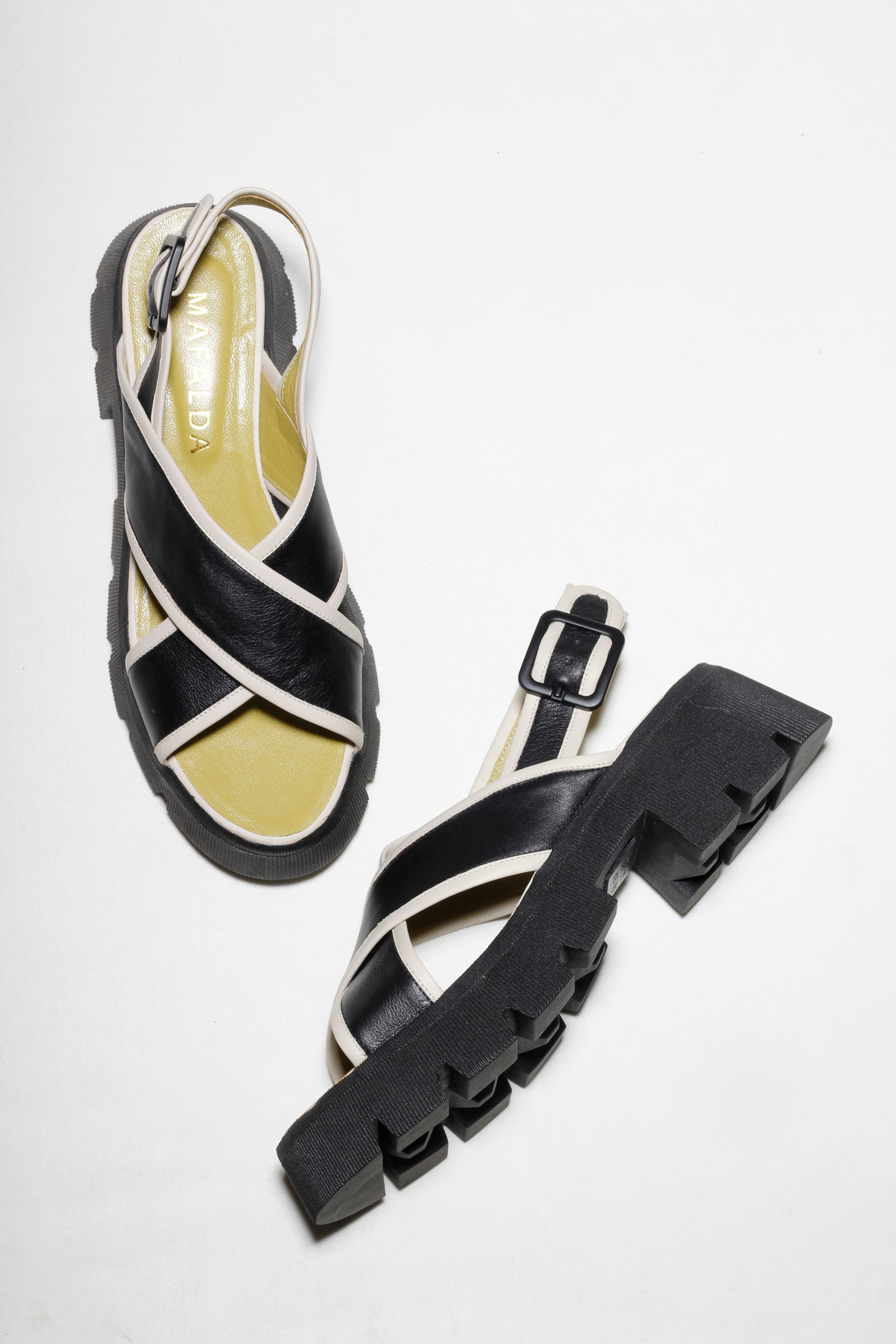 Anita Black and White Chunky Sandals