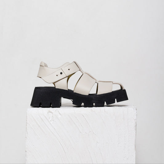 Aurora Off-White Chunky Sole Sandals