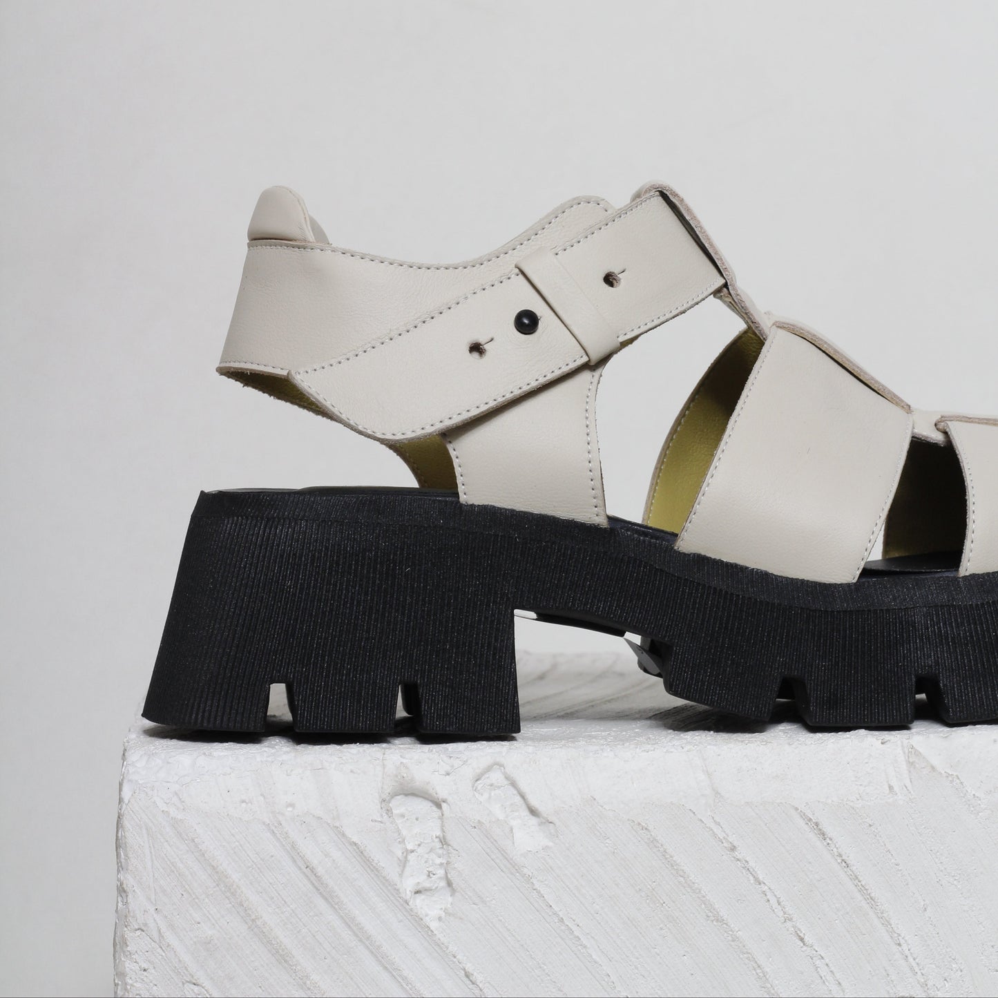 Aurora Off-White Chunky Sole Sandals