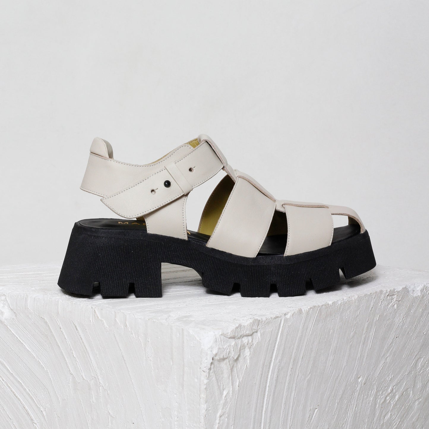Aurora Off-White Chunky Sole Sandals