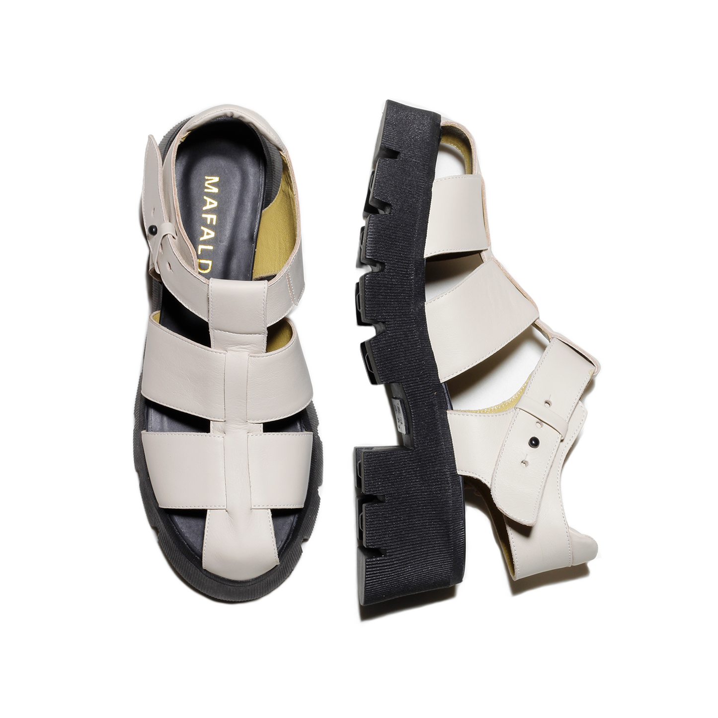 Aurora Off-White Chunky Sole Sandals