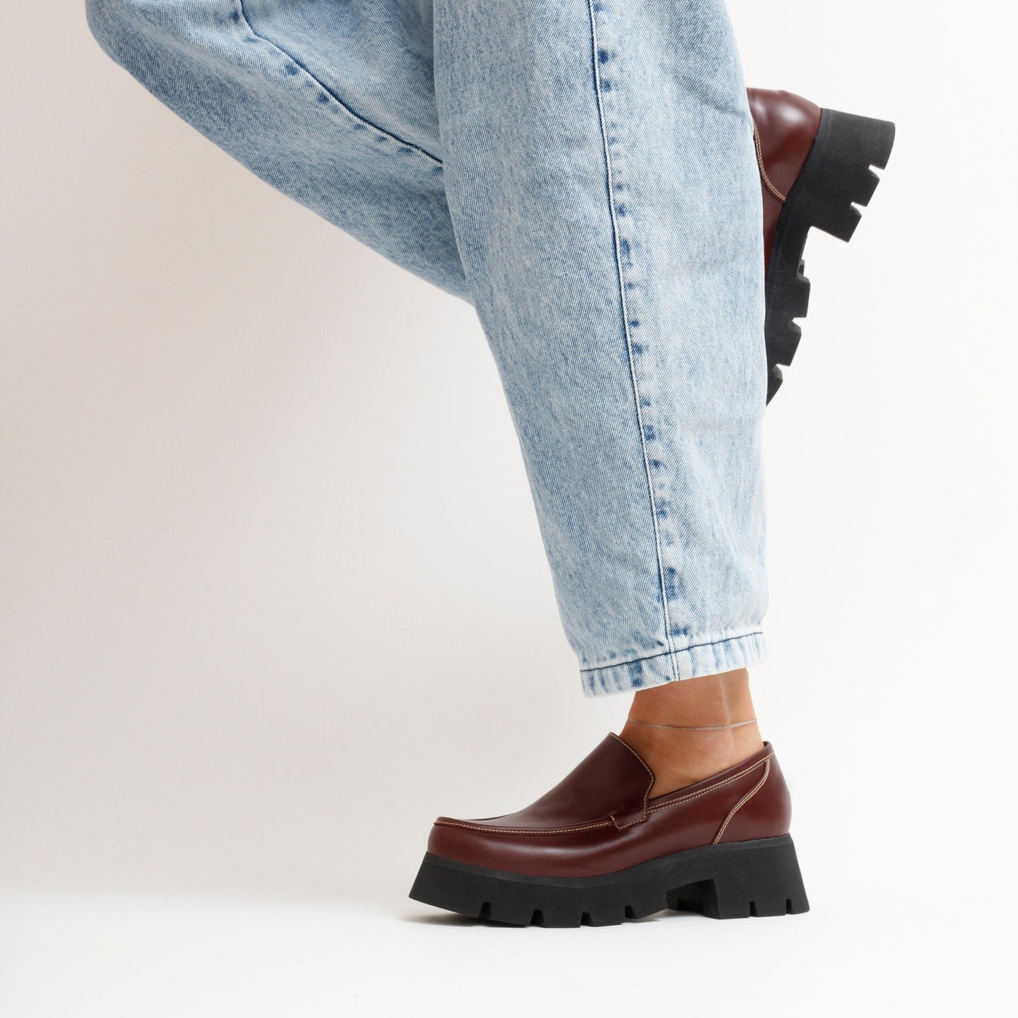Cameron Chunky Coffee Brown Loafers