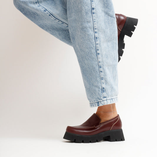 Cameron Chunky Coffee Brown Loafers