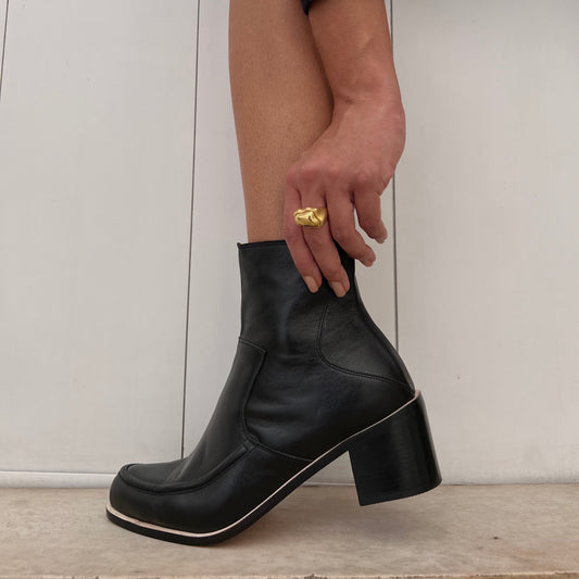 Cher Black Ankle Boots