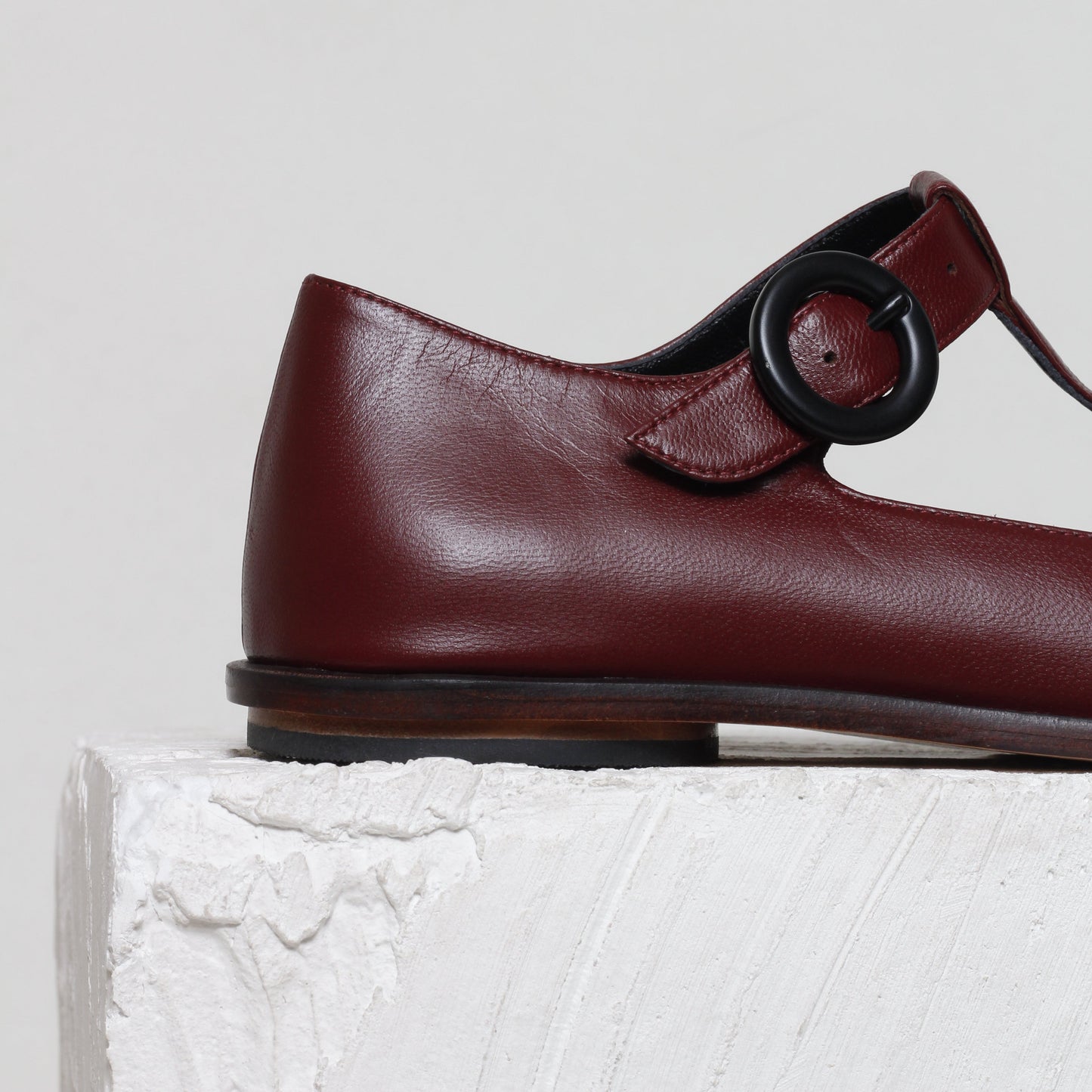 Claire Wine Mary-Jane Flats