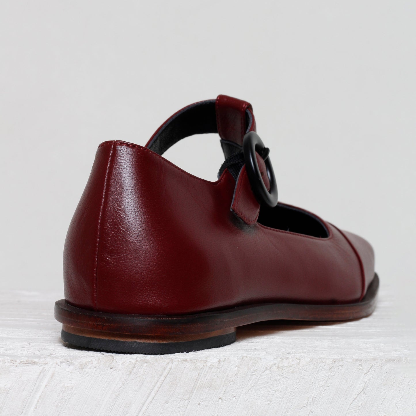 Claire Wine Mary-Jane Flats