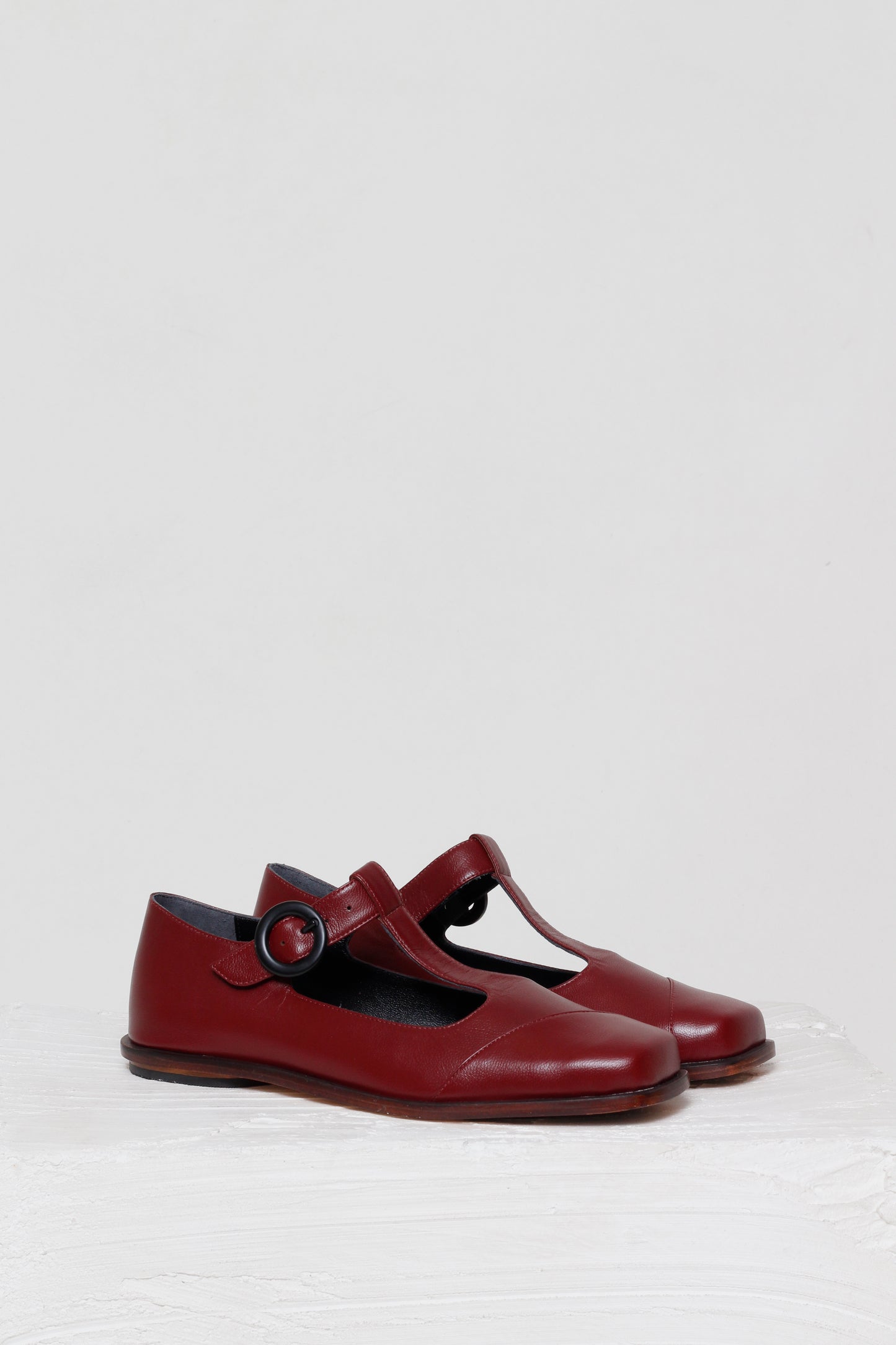 Claire Wine Mary-Jane Flats