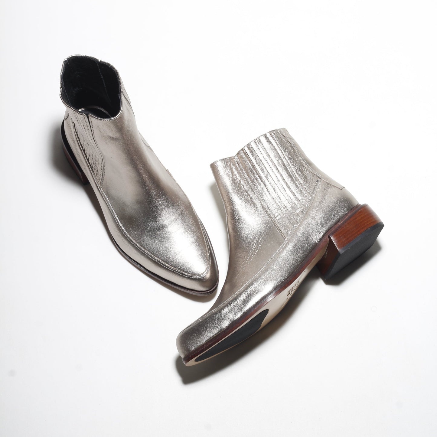 Cordelia Silver Ankle Boots