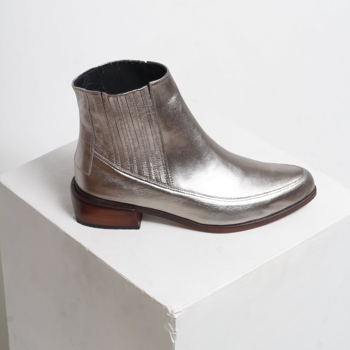 Cordelia Silver Ankle Boots