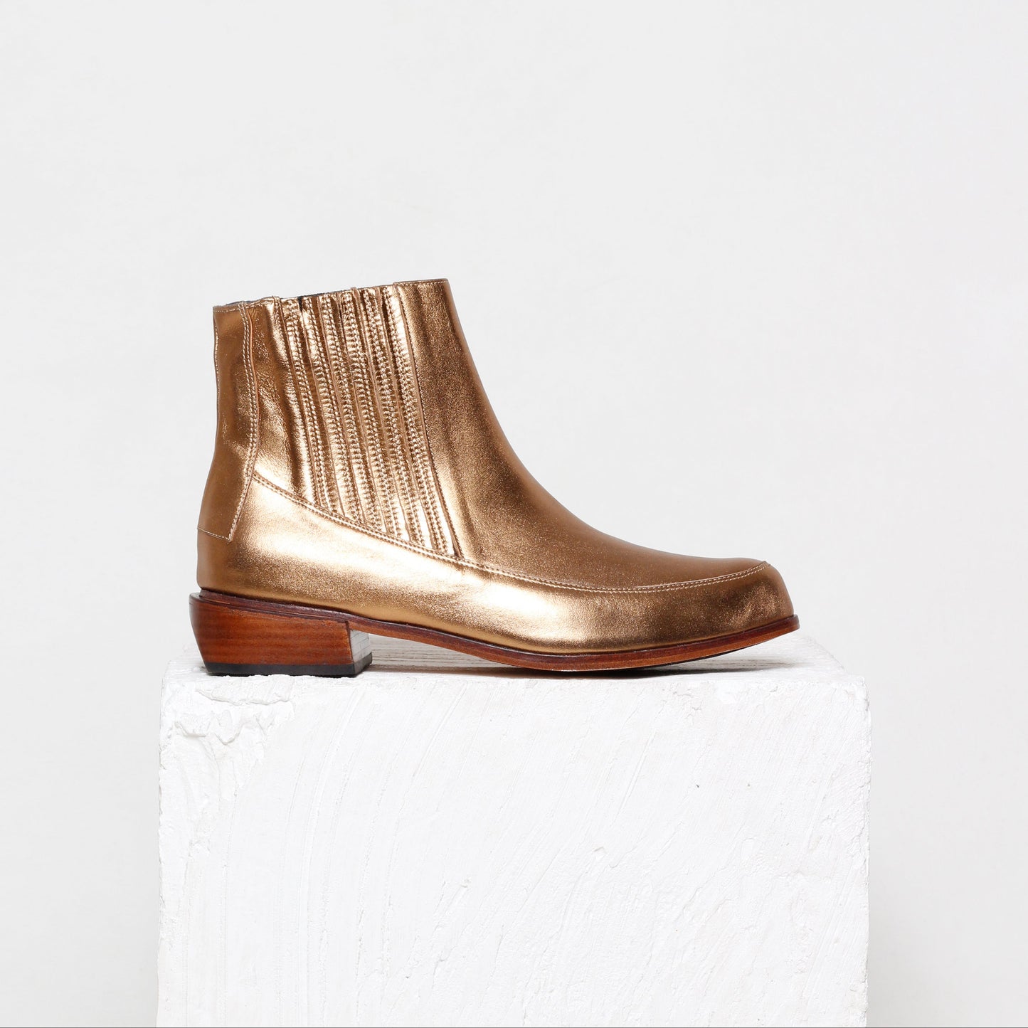 Cordelia Gold Ankle Boots