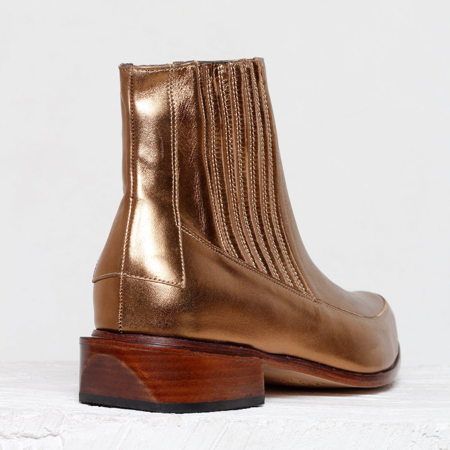 Cordelia Gold Ankle Boots
