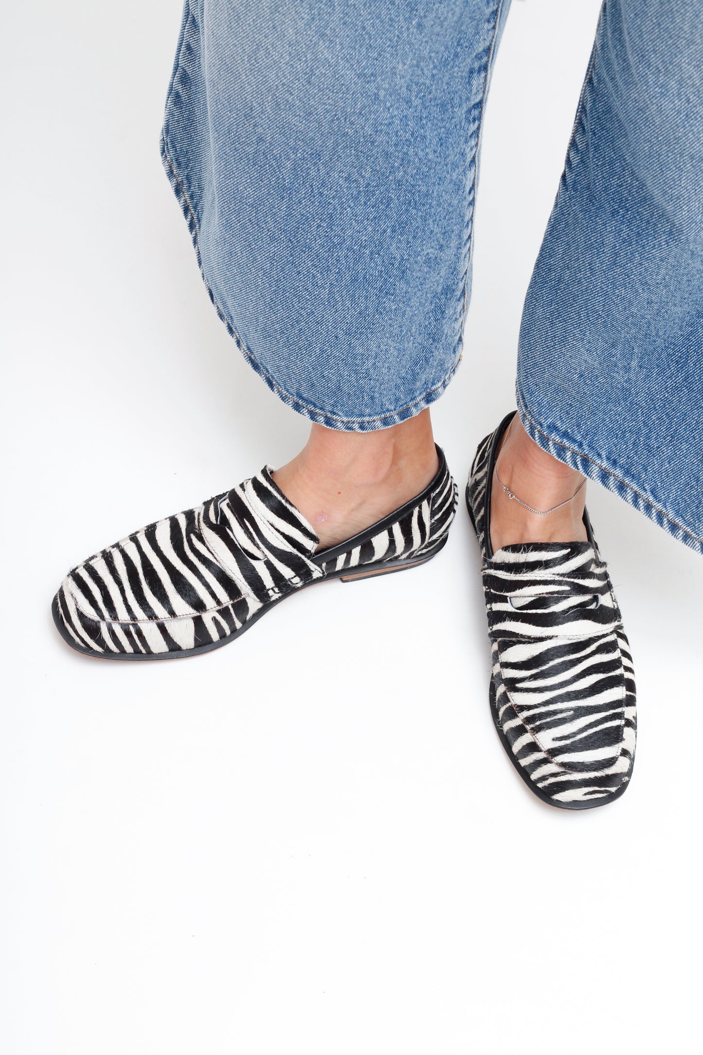 Diana Zebra Pony Loafers