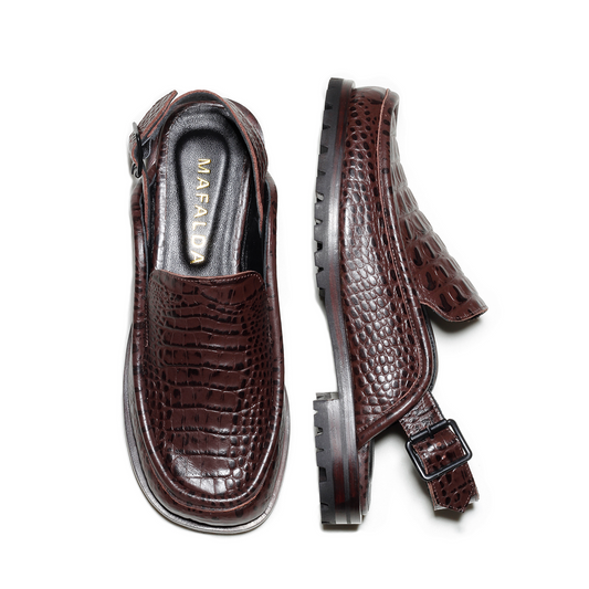 Dominic Croco Textured Slingback Loafer
