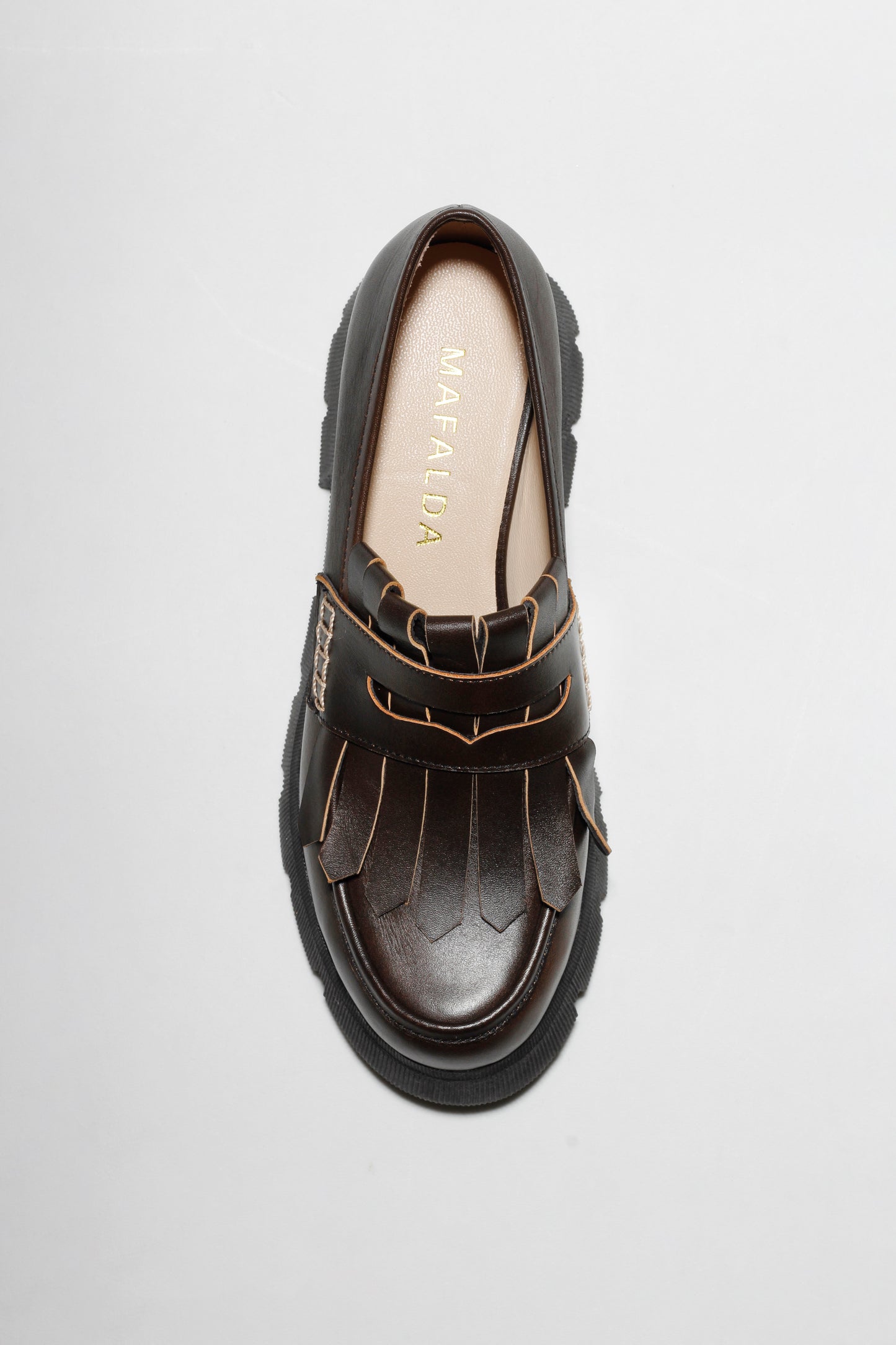 Francis Fringe Maroon Chunky Loafers